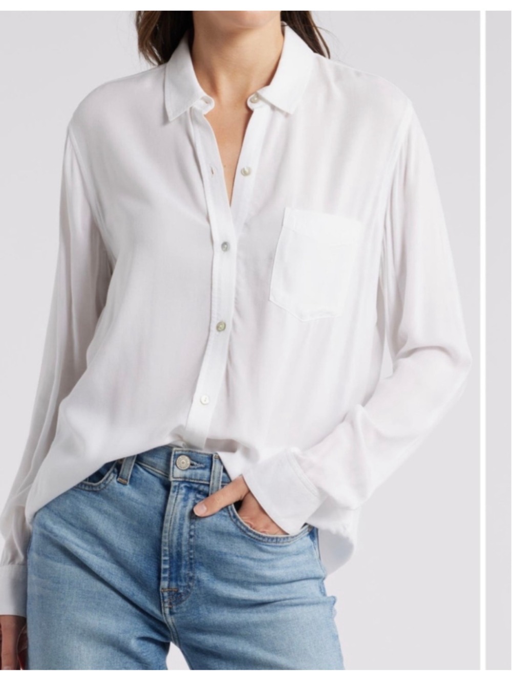 Women's Rails White Hunter Check Button Down Shirt XL